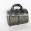 Foldable Black leather Travel Cosmetic Bag/Cardboard cosmetic case