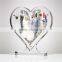 heart shaped handmade luxury clear acrylic picture stand/acrylic magnetic photo frame/acrylic picture frame shenzhen factory