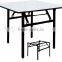 wholesale PVC top with metal frame restaurant table YT13