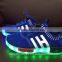 Hot selling led kids light shoes with USB charge fashion led light up kids sport shoes