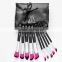 High quality private label face cleaner cosmetic brush set makeup without package wholesale