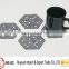Laser Cutting Hexagon Felt Tea Cup Mat,Coffee Cup Mat