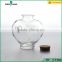 230ml 720ml fancy clear storage glass jar with butyl rubber cap