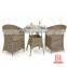 Outdoor garden and patio rattan furniture set 2 chairs 1 table black wicker rattan garden furniture set