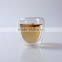 200ml double wall shape high quality pyrex insulated glass drinking cup hand made reusable glass coffee tea mug manufacturer