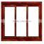 Aluminum frame wood grain double glass sliding windows design