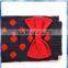 100% cotton red and black spotty baby knit scarf