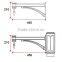 D022 Outdoor Lighting Standard Street Light Pole Straight Arms