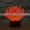3D Optical Night Light Lotus 7 RGB Light Colors 10 LEDs AA Battery or DC 5V Mixed Lot