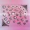 Christmas Custom 2D Heart Shaped Nail Art Decals Lovely Decorative Nail Stickers Nail Decoration Accessories Nails Suppliers