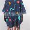 Star Jacquard Women Cardigan Sweater Vintage Half Sleeve Cloak