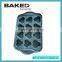 12 cup cake pan heart shape Muffin Pan carbon steel cupcake pan