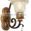new arrival hot selling in Kazakhstan hotel style wall lamps with glass flower shape lamp shade