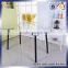 Glass metal rectangle dining table with best price