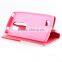 3D bow for lg leon c40 stand pu leather protective cover case