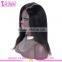 16 Inch Yaki Straight Style Wholesale Yaki Human Hair Wig Custom Made Side Part Lace Front Wig