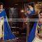 Blue Georgette On Net Saree