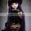 Heat Resistant Straight Dark Purple 1/4 Bjd Doll Wigs