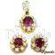 Diamond Ruby Pendant Sets, Gold Pendant Set, Diamond Ruby Jewelry