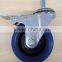 adjustable stem caster for handing carts|Double Axis caster wheel |steel plate Wheel with brake