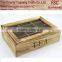 wooden display tea box,tea bags wood box,nature wood tea box