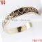 Lastest design two-tone genuine python steel bracelet bangle wholesale