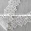 new design flower 6cm white eyelash lace trim for wedding dress
