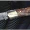 udk f98" custom handmade Damascus folding knife / pocket knife with colored Camel bone, steel bolster and