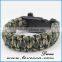 Outdoor can OEM logo with fire starter and flint paracord bracelet survival