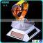 Desktop perspex acrylic c shape watch display, handmade single watch holder watch stand
