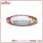 Royal gold line design with rose printed round plates dinnerware sets cheap