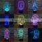 7 Color Change 3D illusion led lamp Touch Switch Table Lamp LED Night Light for decoration