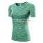 Fashion wholesale fitness apparel womens tights sport yoga t-shirt wear