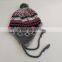 Colorful PomPom Knitted Beanie With Earmuffs