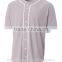 Grey Blank Baseball Jersey Short Sleeve Full Button Mens Baseball Jersey with Piping Mesh Jersey White Plain Uniform Jersey
