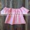 Baby Off The Shoulder Top Round Plain Colour Latest Design Girls Top