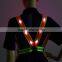 Fluorescent Blue / Green Reflective Sport Vest With Led Light,EN13356 Reflective LED Vest