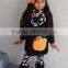 remake pumpkin embroidery Halloween kids boutique set