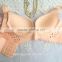 blue cutout seamless bra /ysm push up wireless bra set/ top quality women bra panties two piece set