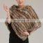 Classical fashion lady rabbit fur cape handmade for winter