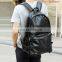2015 leather Waterproof school bag Backpack