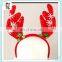Cheap Felt Red and Green Reindeer Antler Christmas Headbands HPC-1006