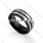 Stainless steel ring core black gold 7mm
