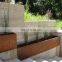 Corten Steel Planter Outdoor Metal Rectangular Planter Long Box