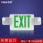 Twin spot rechargeable lamps indicator Industrial Two Heads LED Emergency Light Exit Sign Lamps