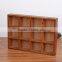 Custom made stained color compartment wooden crates