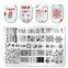 Hot sales MR Series small size rectangle metal stamping plate for nail art