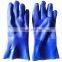 Thermal Lined Sandy Finish Blue PVC Supported Gloves For Winter