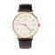 Stainless Steel Ultrathin Fashion Watches Man Genuine Leather Quartz Gift Watch