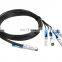 General compatible 100G QSFP28 to 4xSFP28 DAC breakout cable direct attach cable